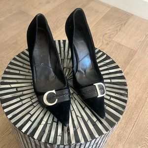 Super cool Dior velvet pumps with dustbag size 37